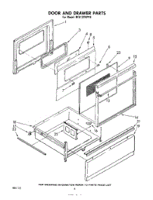 04 - Door And Drawer parts for Whirlpool Range RF313PXPT0 from AppliancePartsPros.com