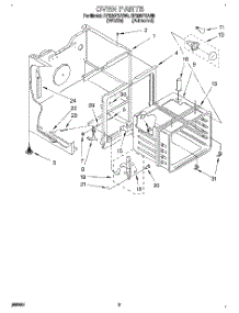 03 - Oven parts for Whirlpool Range RF330PXAW0 from AppliancePartsPros.com