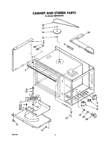 08 - Cabinet And Stirrer parts for Whirlpool Range RM973BXST0 from AppliancePartsPros.com