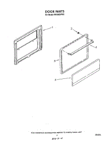 06 - Door parts for Whirlpool Range RF3000XVW3 from AppliancePartsPros.com
