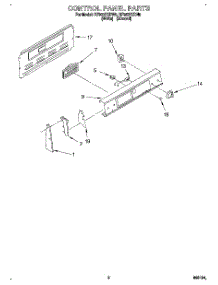 02 - Control Panel parts for Whirlpool Range RF363PXDW0 from AppliancePartsPros.com