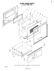 04 - Oven Door parts for Whirlpool Range RM955PXLW0 from AppliancePartsPros.com