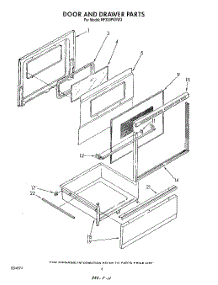 06 - Door And Drawer parts for Whirlpool Range RF330PXVW3 from AppliancePartsPros.com