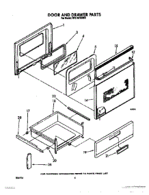 05 - Door And Drawer parts for Whirlpool Range RF310PXXW0 from AppliancePartsPros.com