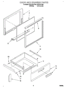 04 - Door And Drawer parts for Whirlpool Range RF310BXYW2 from AppliancePartsPros.com