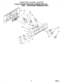 02 - Control Panel parts for Whirlpool Range RF310PXDZ0 from AppliancePartsPros.com