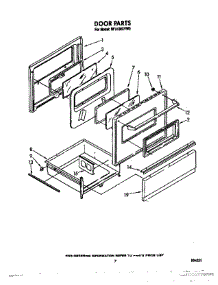 06 - Door parts for Whirlpool Range RF3100XVW0 from AppliancePartsPros.com