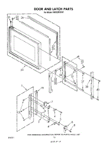 10 - Door And Latch parts for Whirlpool Range RM955PXPW1 from AppliancePartsPros.com