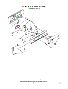 03 - Control Panel parts for Whirlpool Range RF310PXXW2 from AppliancePartsPros.com
