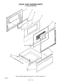 06 - Door And Drawer parts for Whirlpool Range RF330PXVW2 from AppliancePartsPros.com