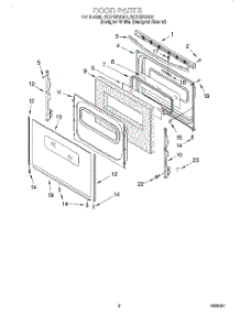 06 - Door, Lit / Optional parts for Whirlpool Range SF370PEGZ1 from AppliancePartsPros.com