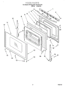 06 - Door, Lit / Optional parts for Whirlpool Range SF370LEGN0 from AppliancePartsPros.com