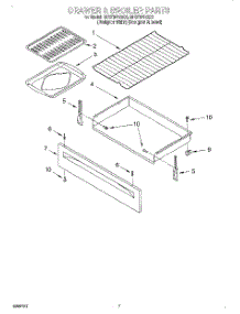 05 - Drawer & Broiler parts for Whirlpool Range SF370PEGQ0 from AppliancePartsPros.com