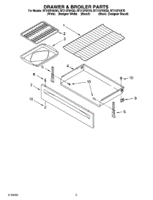 04 - Drawer & Broiler Parts parts for Whirlpool Range RF315PXKB0 from AppliancePartsPros.com