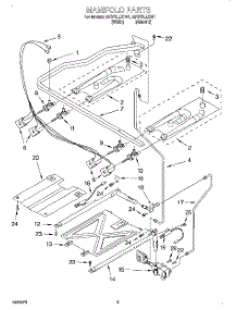 03 - Manifold parts for Whirlpool Range SF370LEGN1 from AppliancePartsPros.com