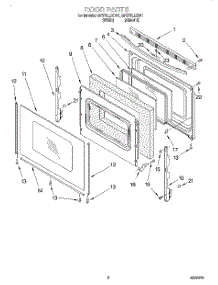 06 - Door, Lit / Optional parts for Whirlpool Range SF370LEGN1 from AppliancePartsPros.com