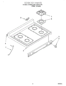 02 - Cooktop parts for Whirlpool Range SF365BEYN5 from AppliancePartsPros.com