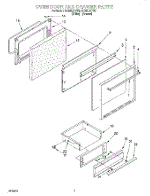 06 - Oven Door And Drawer parts for Whirlpool Range SF365BEYN5 from AppliancePartsPros.com