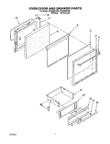 06 - Oven Door And Drawer parts for Whirlpool Range SF365BEYW4 from AppliancePartsPros.com