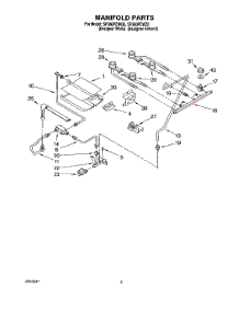 03 - Manifold parts for Whirlpool Range SF380PEWZ0 from AppliancePartsPros.com