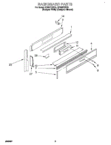 06 - Backguard parts for Whirlpool Range SF380PEWZ0 from AppliancePartsPros.com