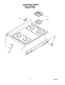 02 - Cooktop parts for Whirlpool Range SF365BEYQ4 from AppliancePartsPros.com