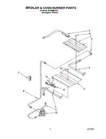 04 - Broiler & Oven Burner parts for Whirlpool Range SF365BEYQ4 from AppliancePartsPros.com