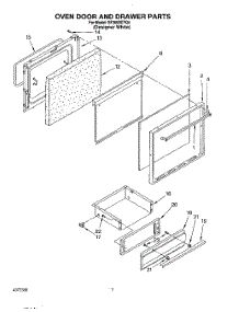 07 - Oven Door And Drawer parts for Whirlpool Range SF365BEYQ4 from AppliancePartsPros.com