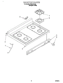 02 - Cooktop parts for Whirlpool Range SF365BEYQ5 from AppliancePartsPros.com