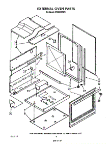 External Oven parts for Whirlpool Range SF365BEPW4 from AppliancePartsPros.com