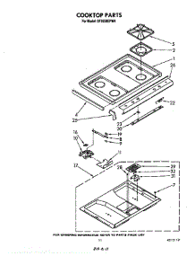 Cook Top parts for Whirlpool Range SF365BEPW4 from AppliancePartsPros.com