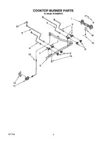 04 - Cooktop Burner parts for Whirlpool Range SF365BEYQ1 from AppliancePartsPros.com