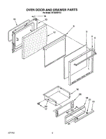 08 - Oven Door And Drawer parts for Whirlpool Range SF365BEYQ1 from AppliancePartsPros.com