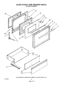 06 - Oven Door And Drawer parts for Whirlpool Range SF365BEPW7 from AppliancePartsPros.com