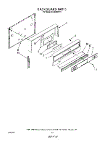 07 - Backguard , Lit / Optional parts for Whirlpool Range SF365BEPW7 from AppliancePartsPros.com