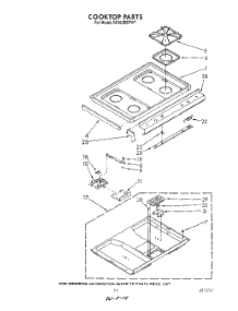 08 - Cook Top parts for Whirlpool Range SF365BEPW7 from AppliancePartsPros.com