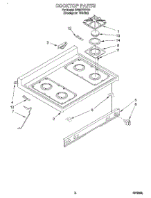 02 - Cooktop parts for Whirlpool Range SF367PEYQ4 from AppliancePartsPros.com