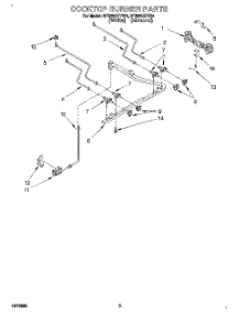 03 - Cooktop Burner parts for Whirlpool Range SF365BEYN4 from AppliancePartsPros.com