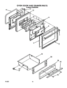 09 - Oven Door And Drawer parts for Whirlpool Range SF385PEWW0 from AppliancePartsPros.com