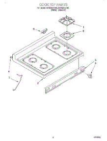 02 - Cooktop parts for Whirlpool Range SF365BEYN6 from AppliancePartsPros.com