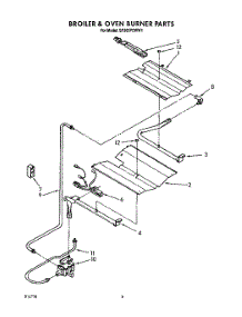 07 - Broiler And Oven Burner parts for Whirlpool Range SF385PEWW1 from AppliancePartsPros.com
