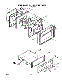 09 - Oven Door And Drawer parts for Whirlpool Range SF385PEWW1 from AppliancePartsPros.com