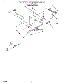 03 - Cooktop Burner parts for Whirlpool Range SF365BEYQ3 from AppliancePartsPros.com