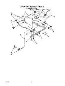 04 - Cooktop Burner parts for Whirlpool Range SF367PEYQ2 from AppliancePartsPros.com