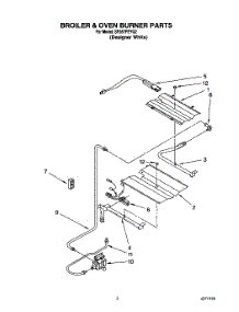 05 - Broiler And Oven Burner parts for Whirlpool Range SF367PEYQ2 from AppliancePartsPros.com