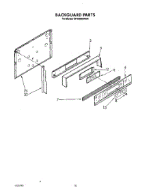 07 - Backguard, Literature parts for Whirlpool Range SF365BEWW0 from AppliancePartsPros.com
