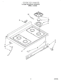 02 - Cooktop parts for Whirlpool Range SF367PEYW7 from AppliancePartsPros.com