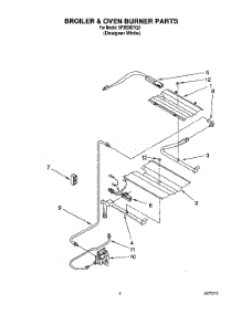 04 - Broiler And Oven Burner parts for Whirlpool Range SF365BEYQ2 from AppliancePartsPros.com