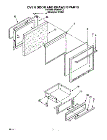07 - Oven Door And Drawer parts for Whirlpool Range SF365BEYQ2 from AppliancePartsPros.com