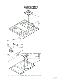 08 - Cooktop parts for Whirlpool Range SF365BEWW3 from AppliancePartsPros.com